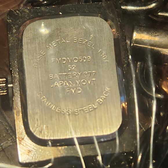 Rose Gold Black Tone Metal Mutlit Chain Watch Wrtistwatch Edgy Statement Chunky - Picture 7 of 7